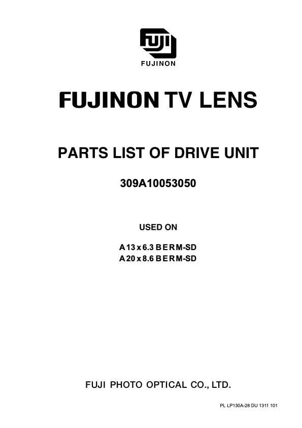 Fujinon A13x6_3 technical manual preview