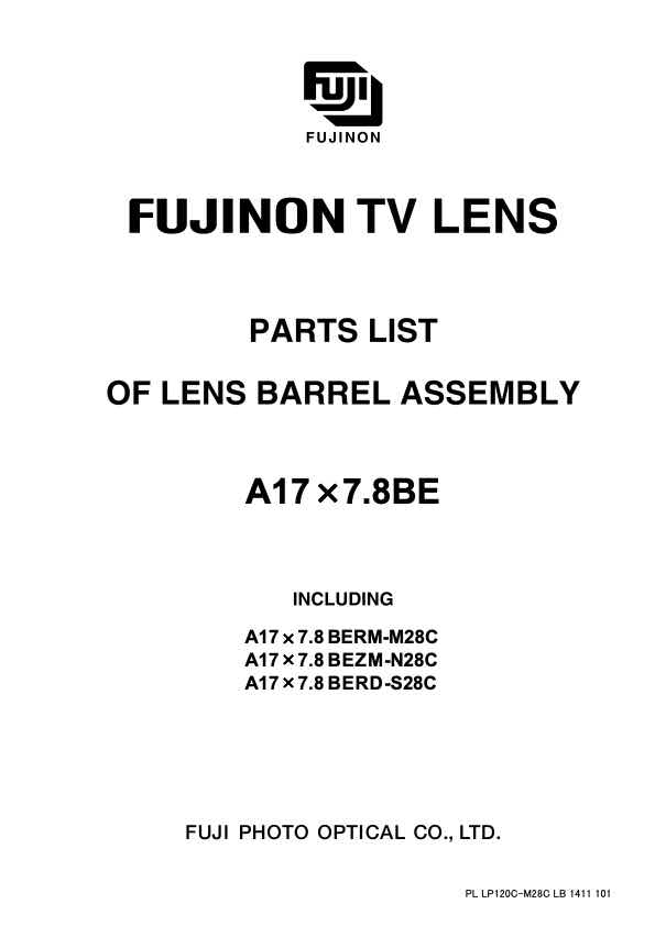 Fujinon A17x7_8 technical manual preview