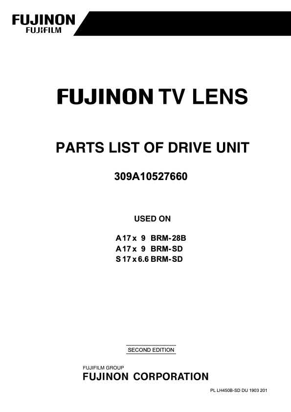 Fujinon A17x9 technical manual preview
