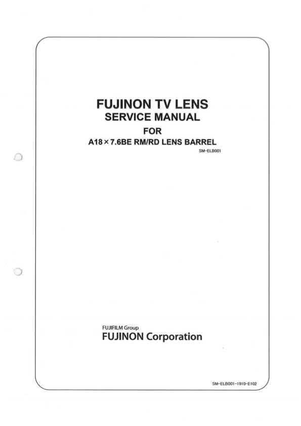 Fujinon A18x7_6 technical manual preview
