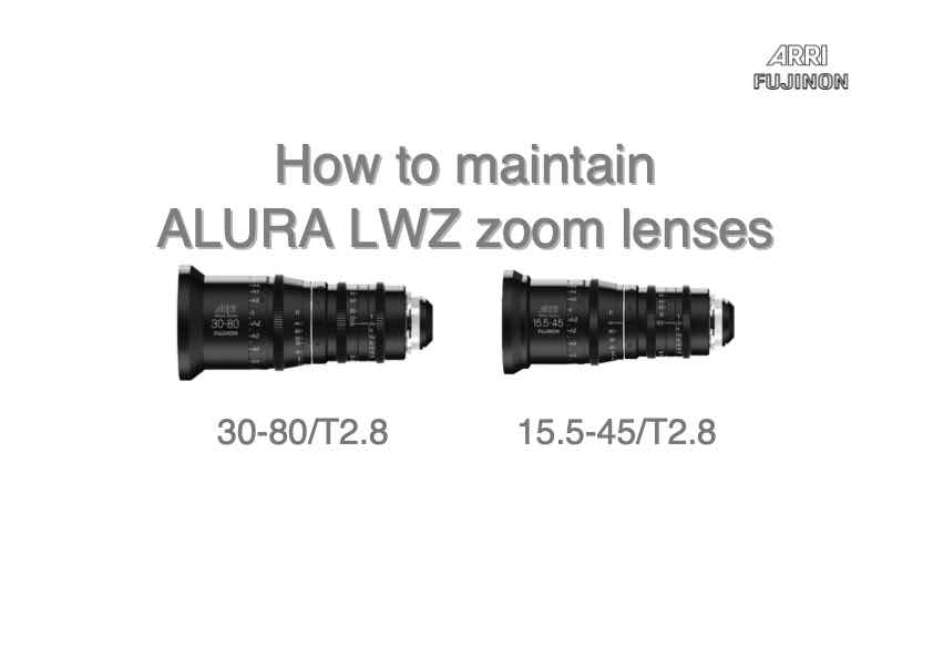 Fujinon Alura technical manual preview