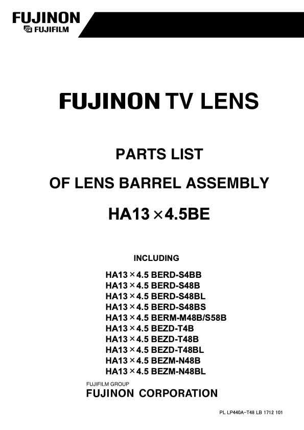 Fujinon HA13x4_5 technical manual preview
