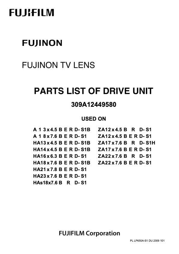 Fujinon HA16x6_3 technical manual preview