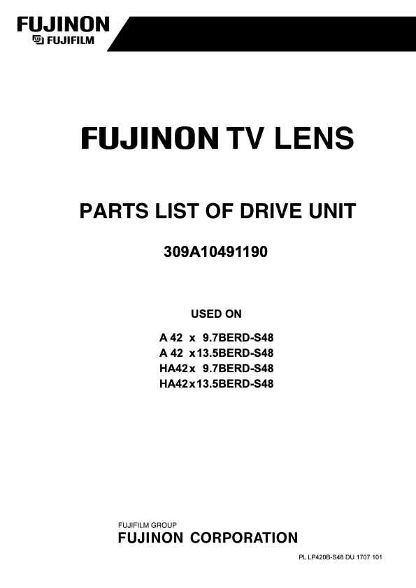 Fujinon HA42x13_5 technical manual preview