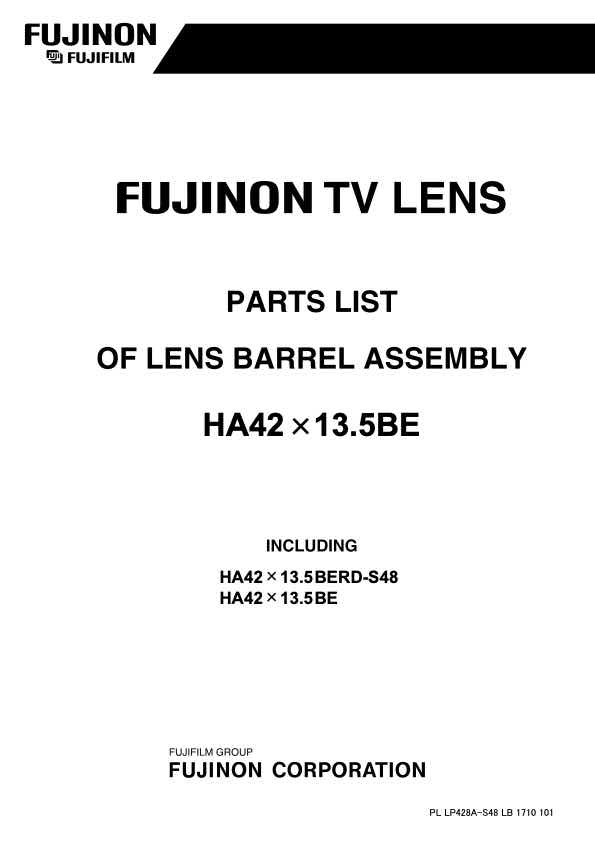 Fujinon HA42x13_5 technical manual preview