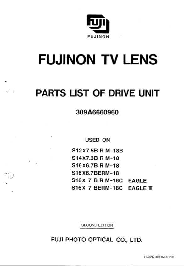 Fujinon S16x6_7 technical manual preview