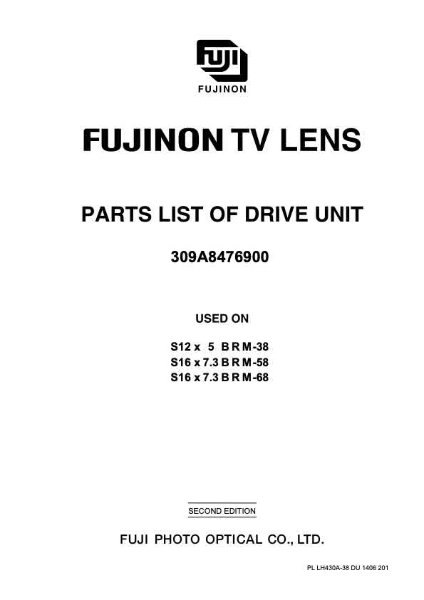 Fujinon S16x7_3 technical manual preview