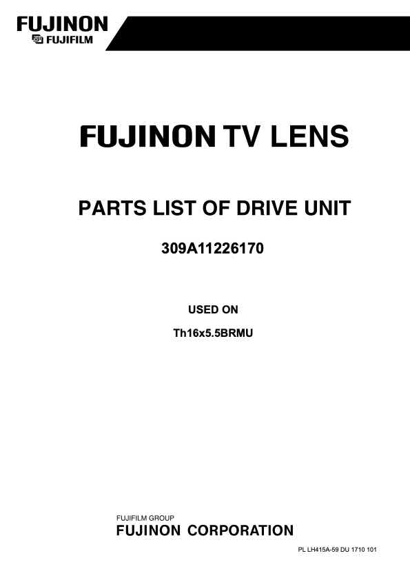 Fujinon TH16x5_5BRM technical manual preview