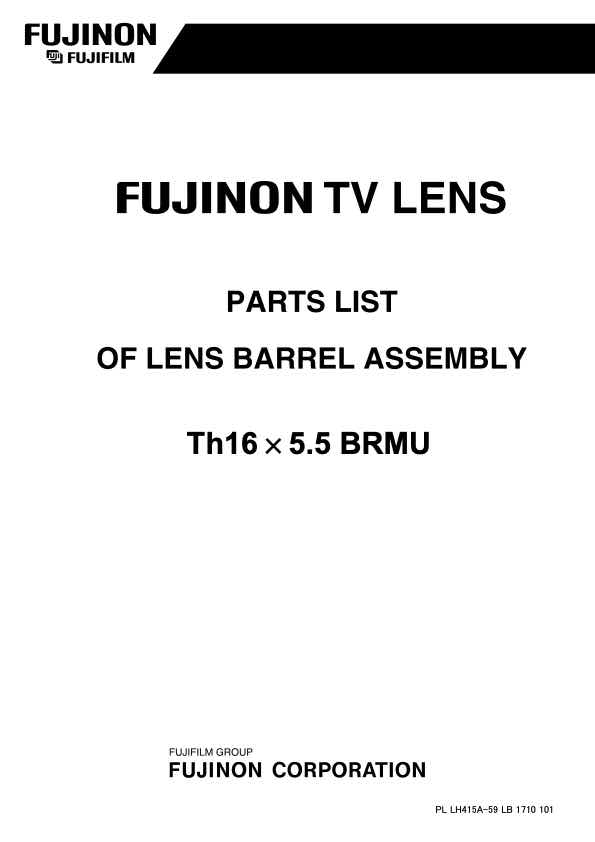 Fujinon TH16x5_5BRMU technical manual preview