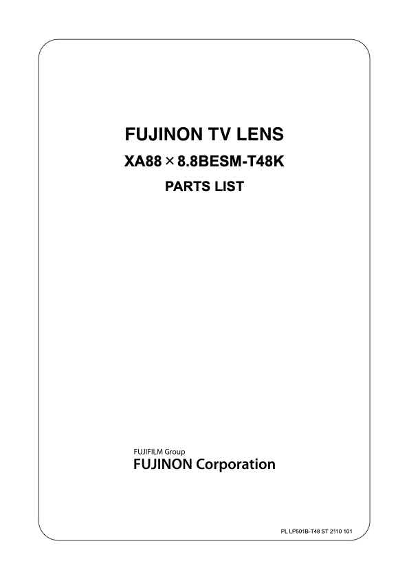 Fujinon XA101x8_9 technical manual preview