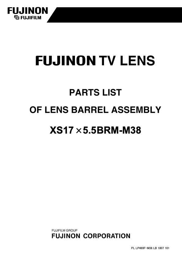Fujinon XS17x7_5 technical manual preview