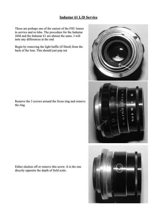 Industar 61 technical manual preview
