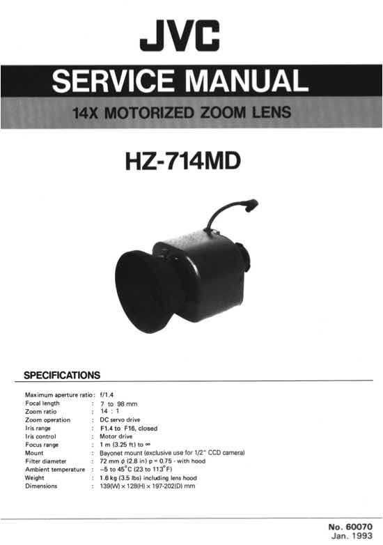 JVC TV Lens HZ_714MD technical manual preview
