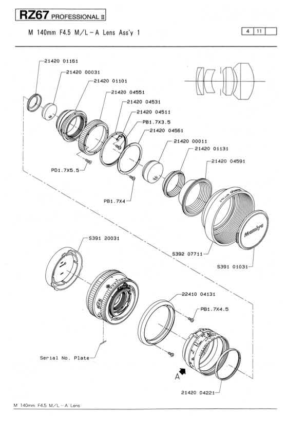 Mamiya RZ technical manual preview