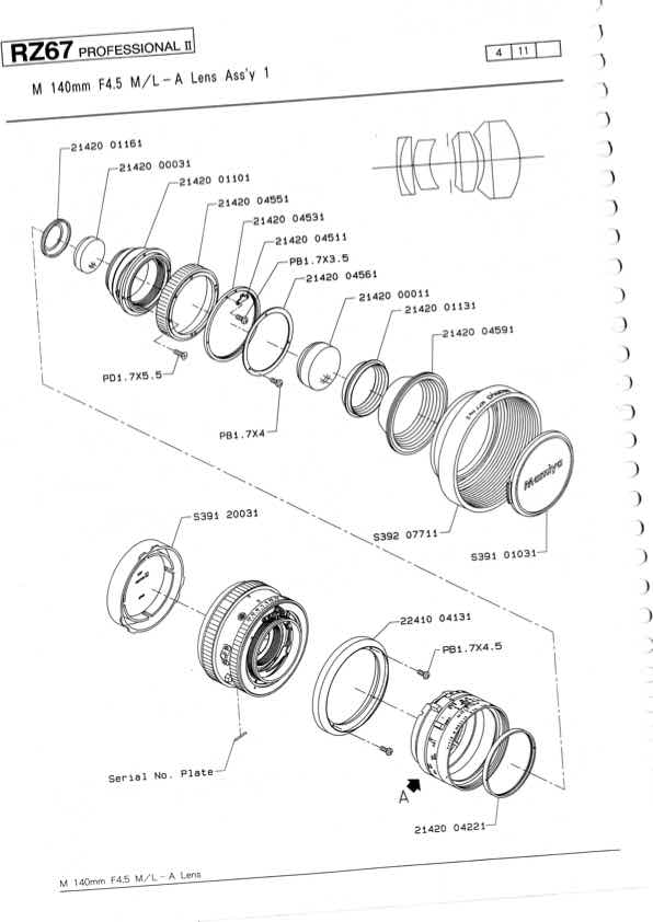 Mamiya RZ technical manual preview