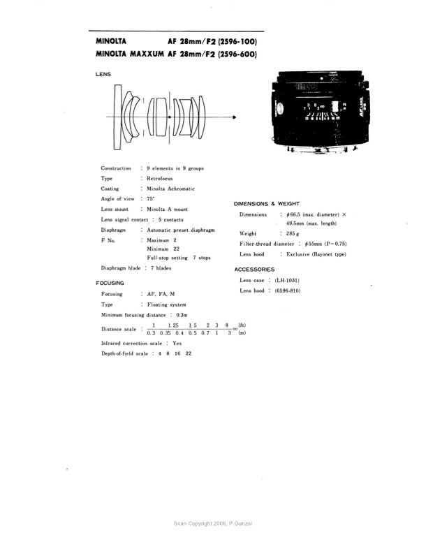 Minolta 28 technical manual preview