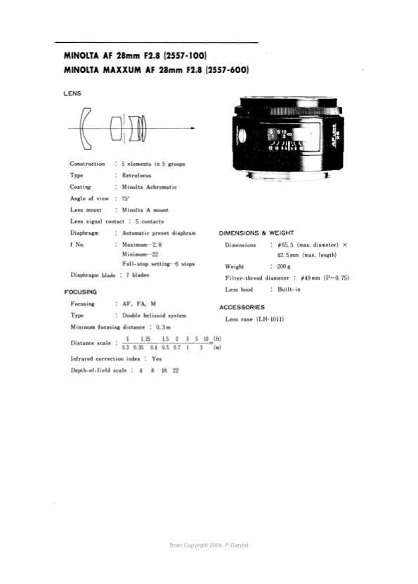 Minolta 28 technical manual preview