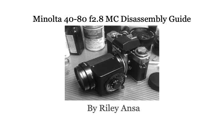 Minolta 40-80 technical manual preview