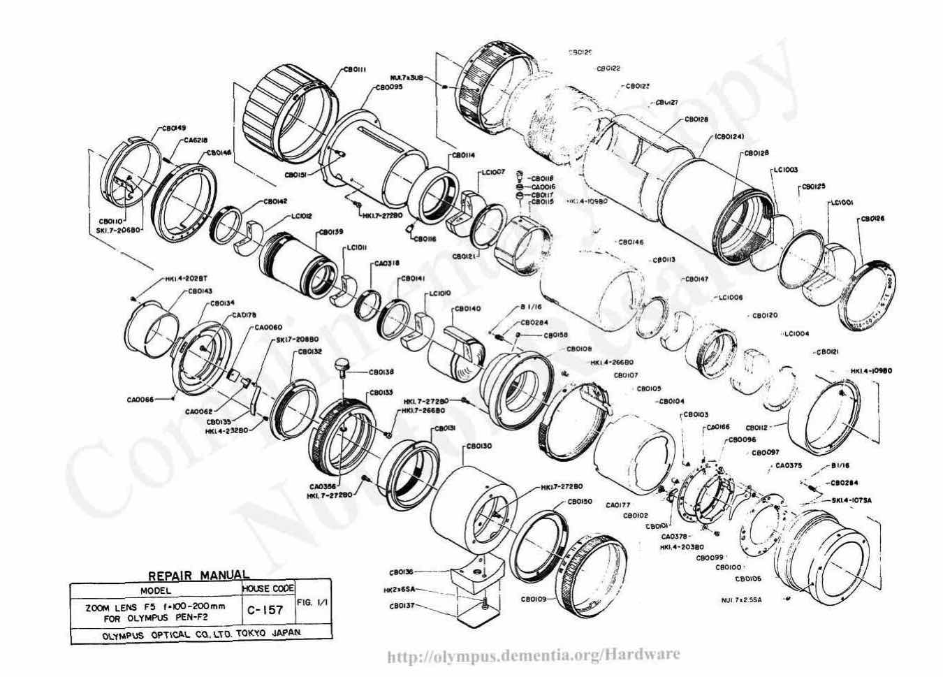 Olympus 100-200 technical manual preview