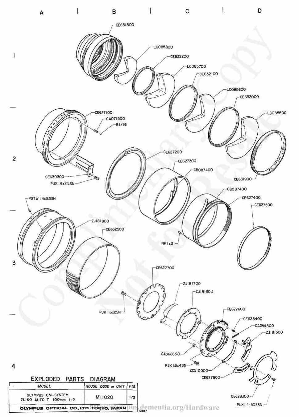 Olympus 100 technical manual preview