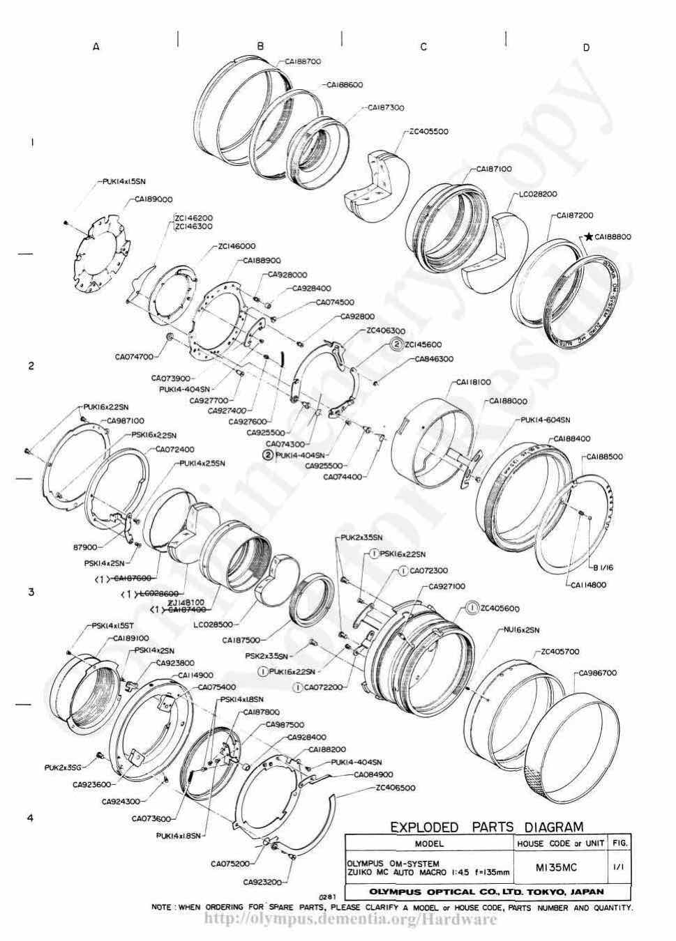 Olympus 135 technical manual preview