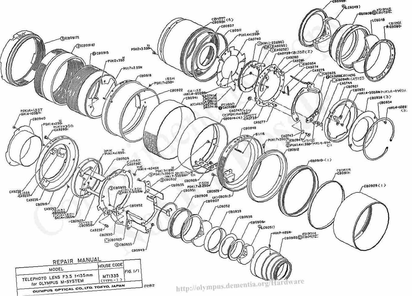 Olympus 135 technical manual preview