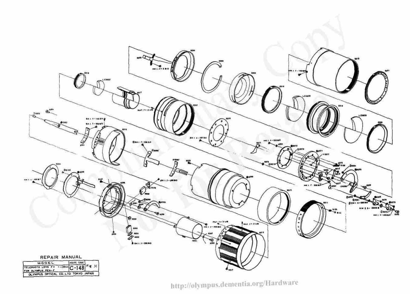 Olympus 150 technical manual preview
