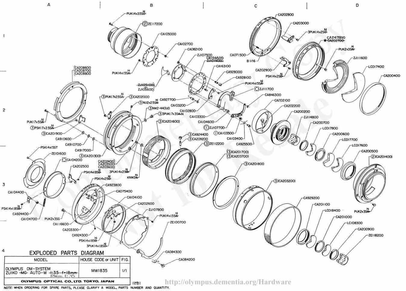 Olympus 18 technical manual preview