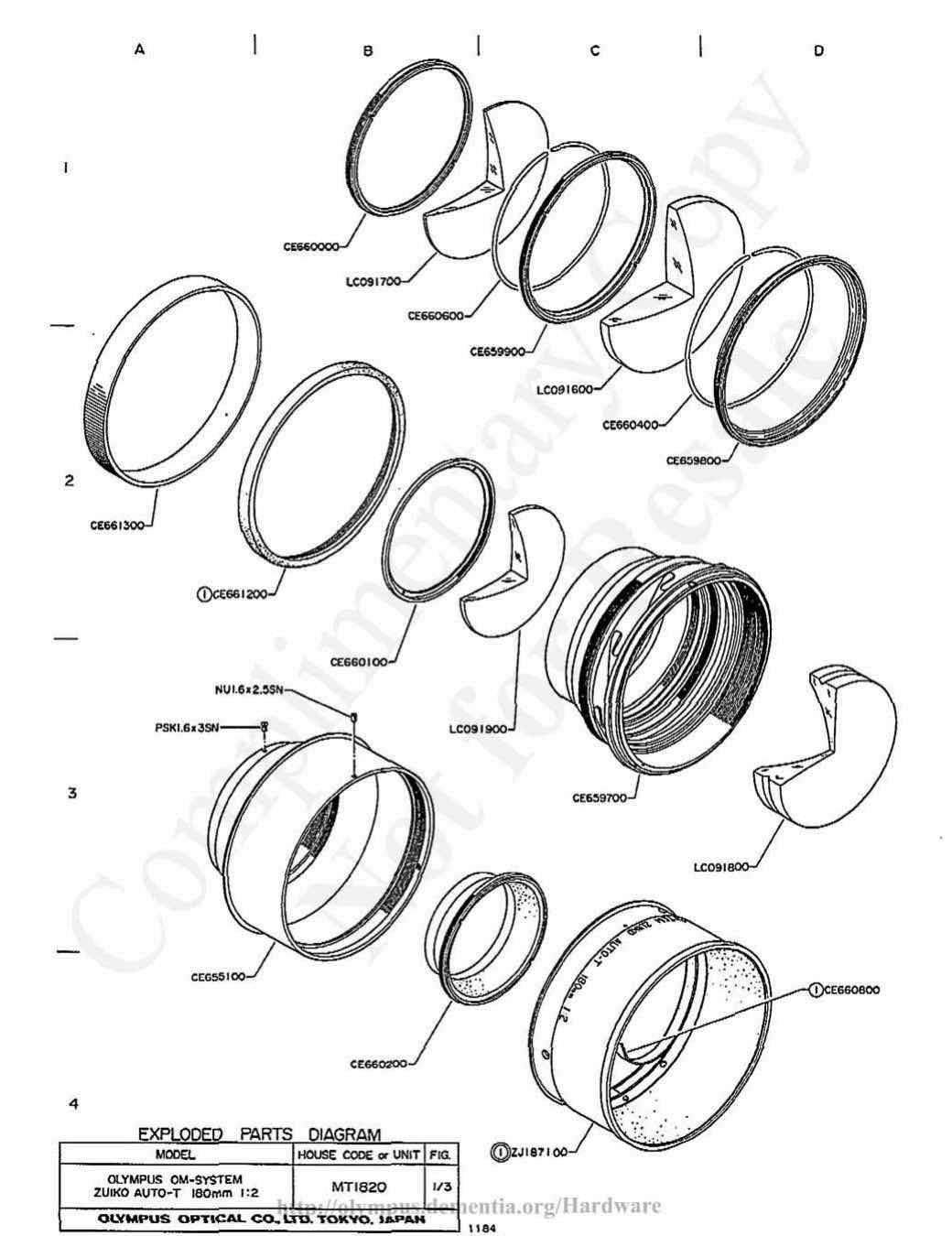 Olympus 180 technical manual preview