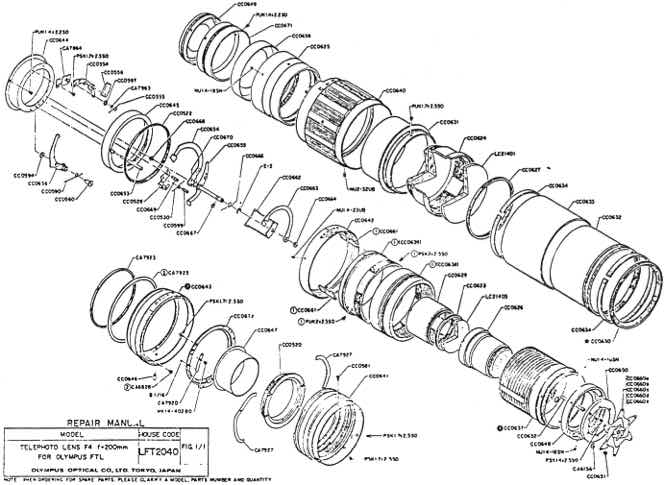 Olympus 200 technical manual preview