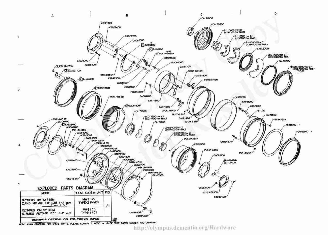 Olympus 21 technical manual preview