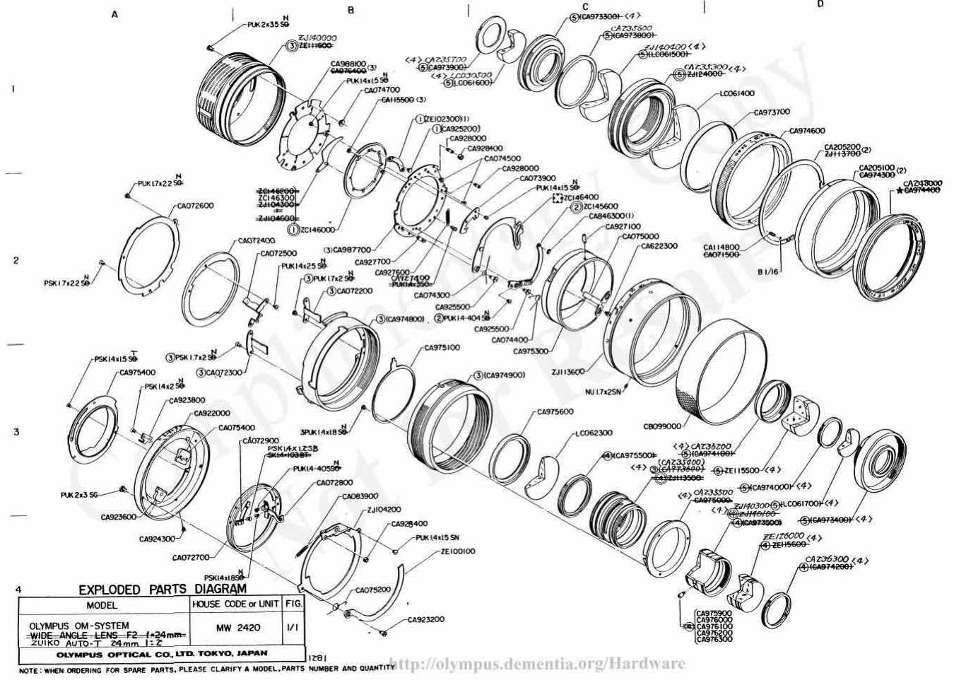 Olympus 24 technical manual preview