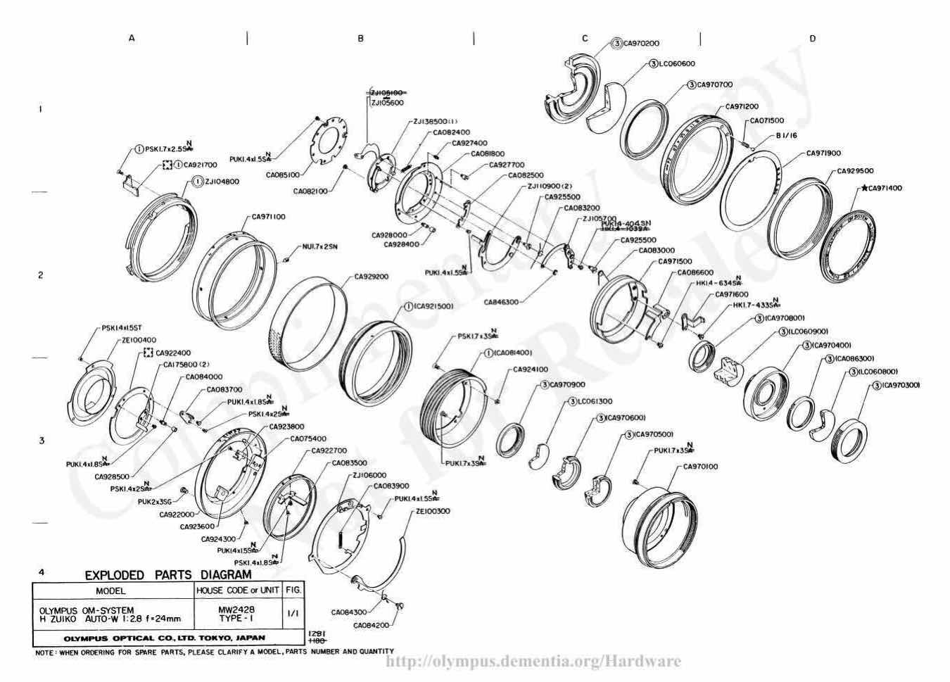 Olympus 24 technical manual preview