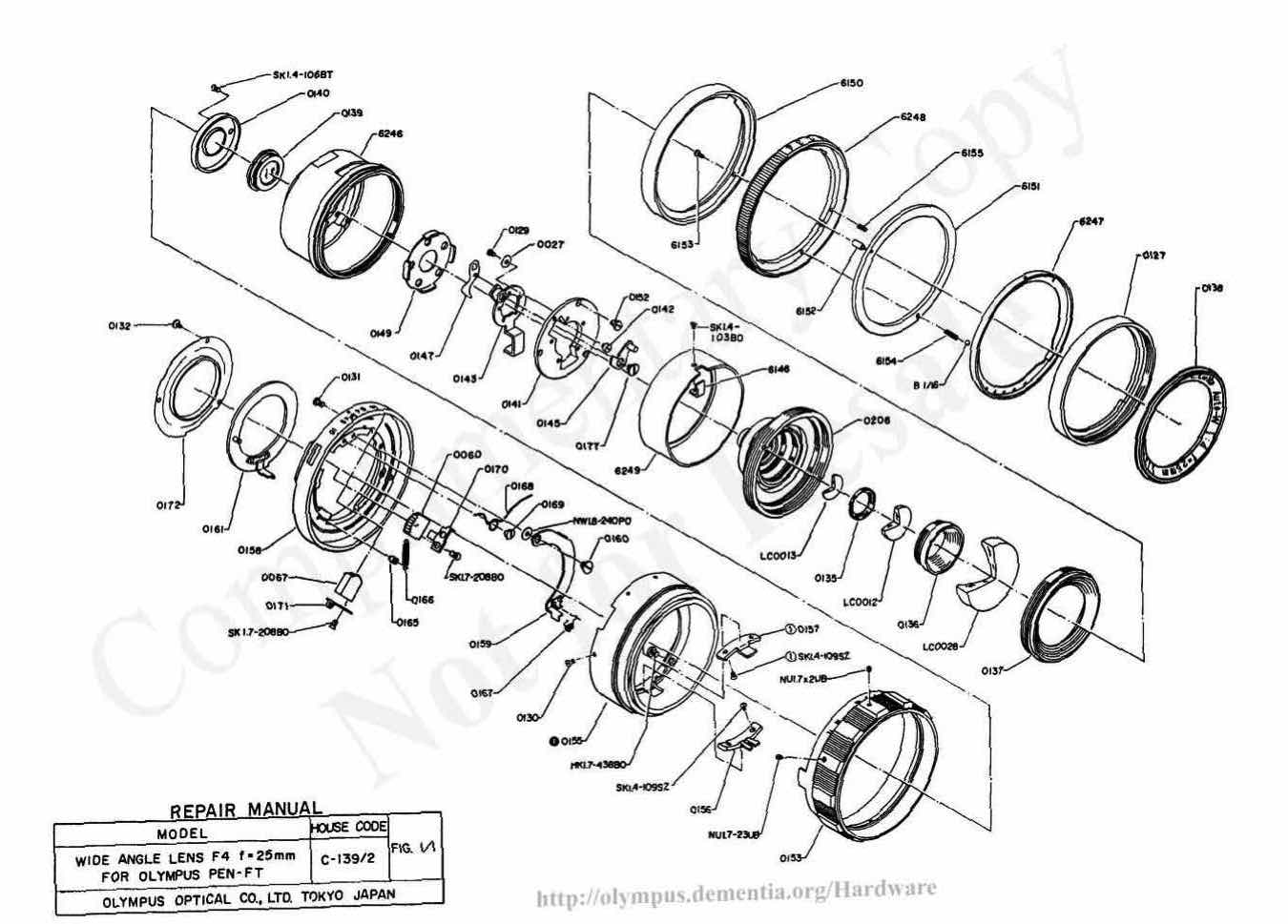 Olympus 25 technical manual preview