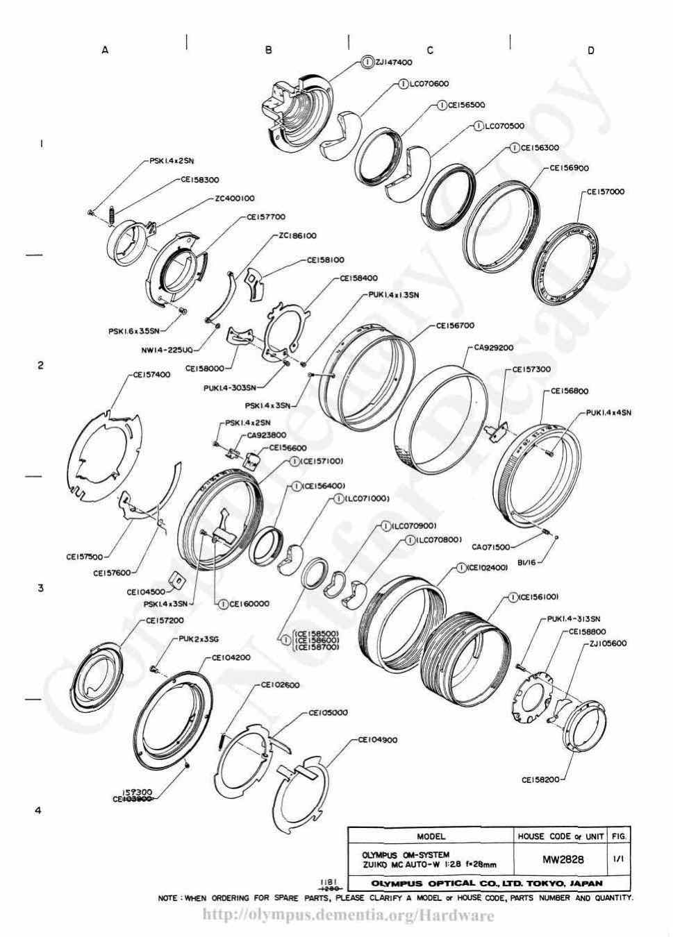 Olympus 28 technical manual preview
