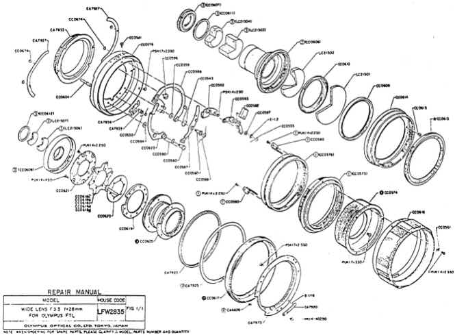 Olympus 28 technical manual preview