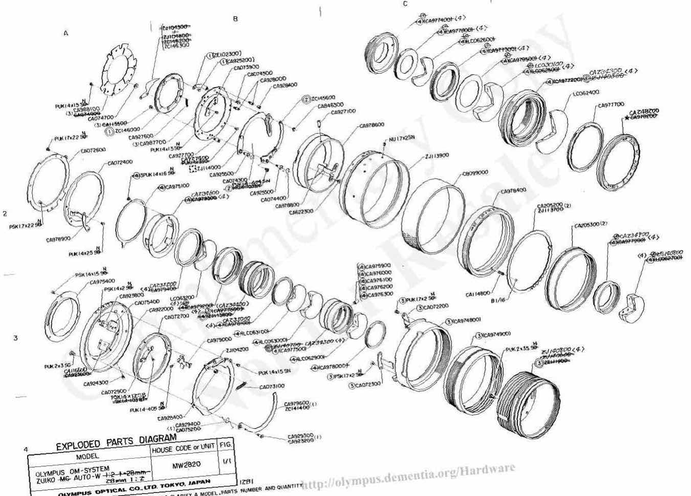 Olympus 28 technical manual preview