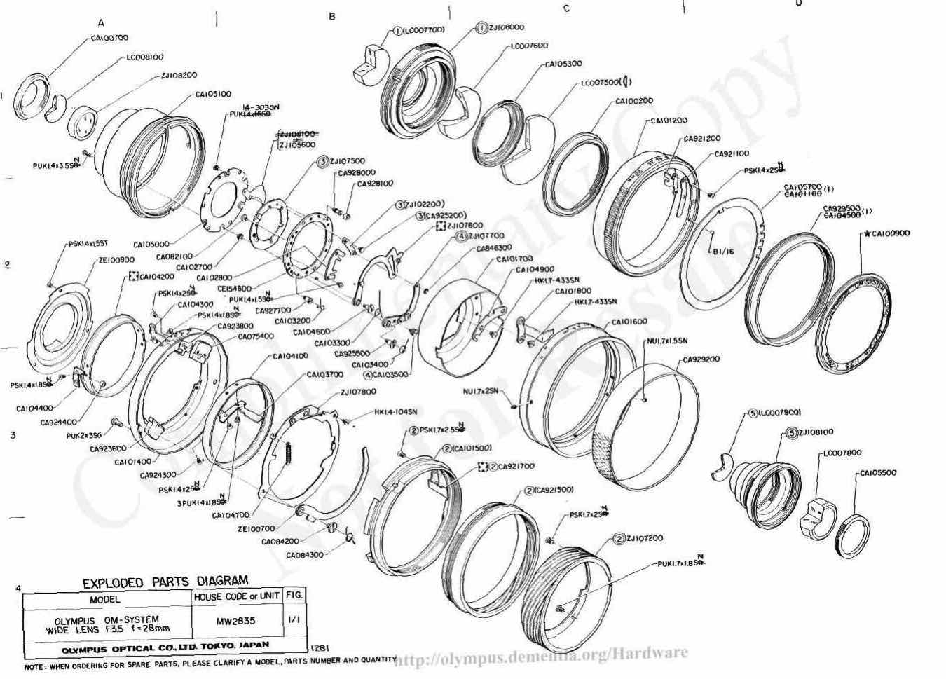 Olympus 28 technical manual preview