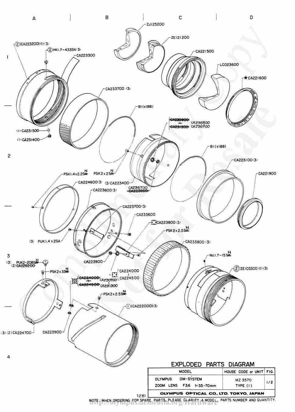 Olympus 35-70 technical manual preview