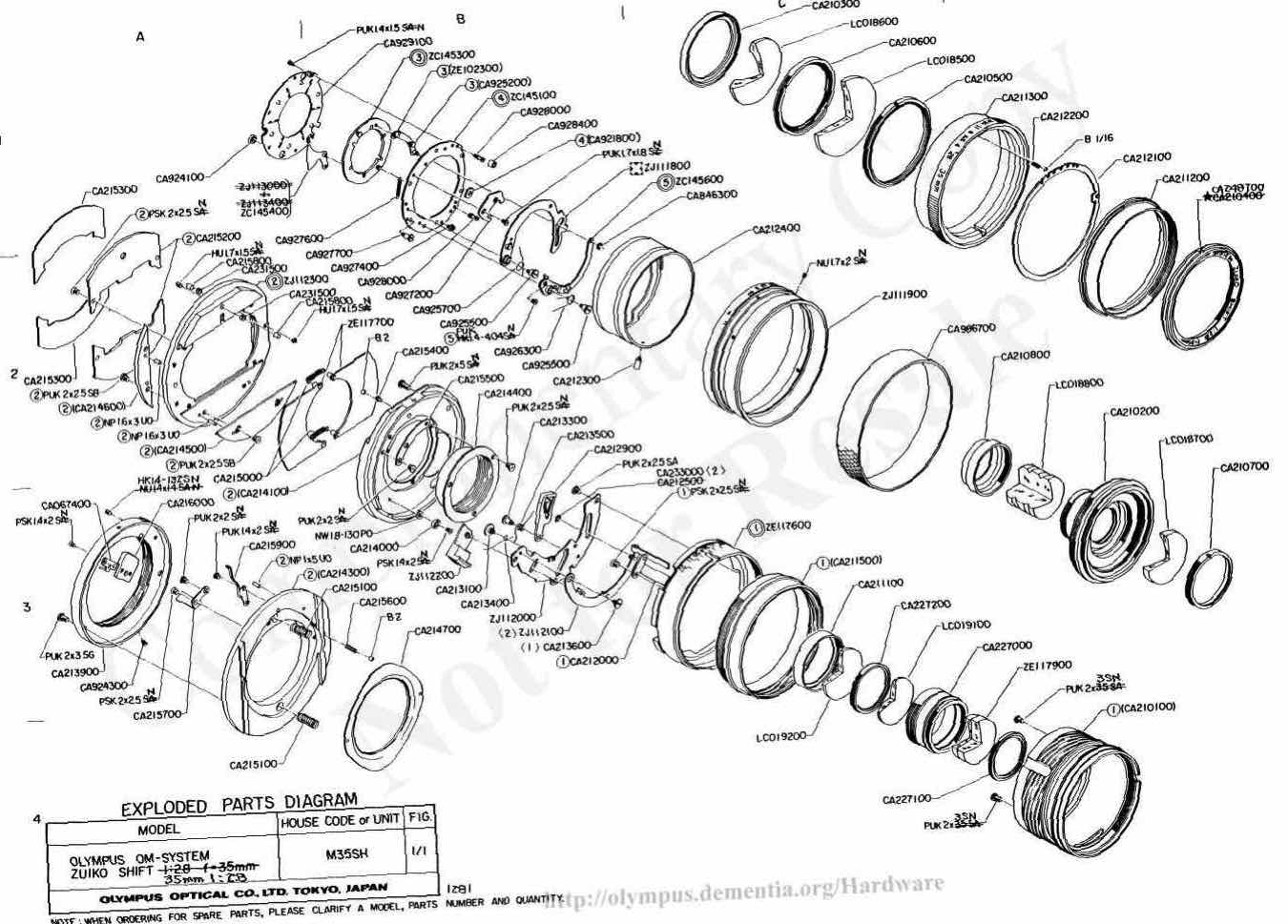 Olympus 35 technical manual preview
