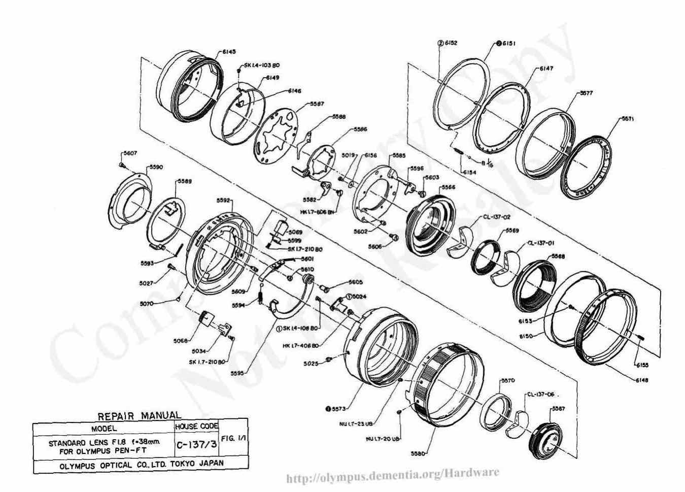 Olympus 38 technical manual preview