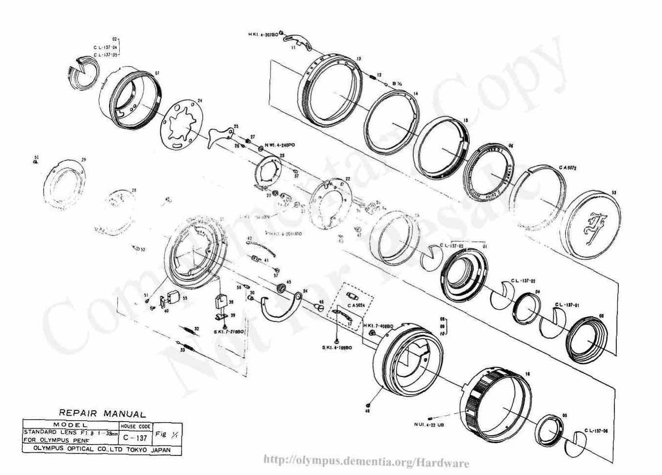 Olympus 38 technical manual preview