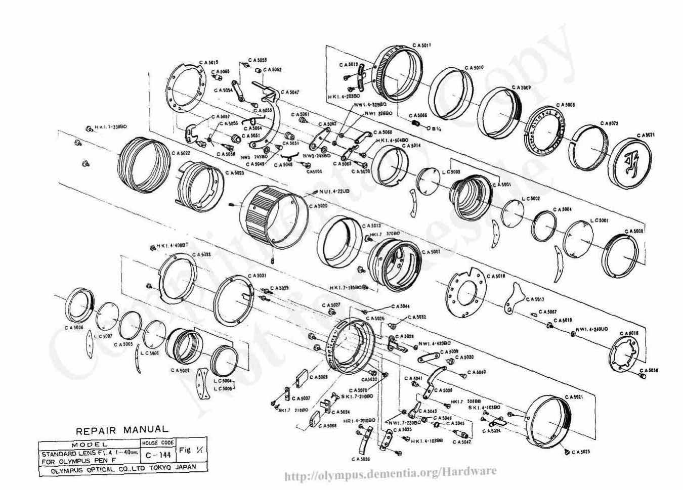 Olympus 40 technical manual preview