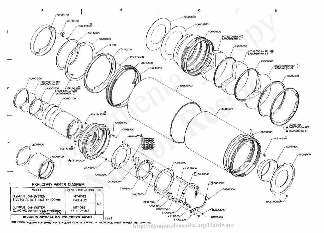 Olympus 400 technical manual preview