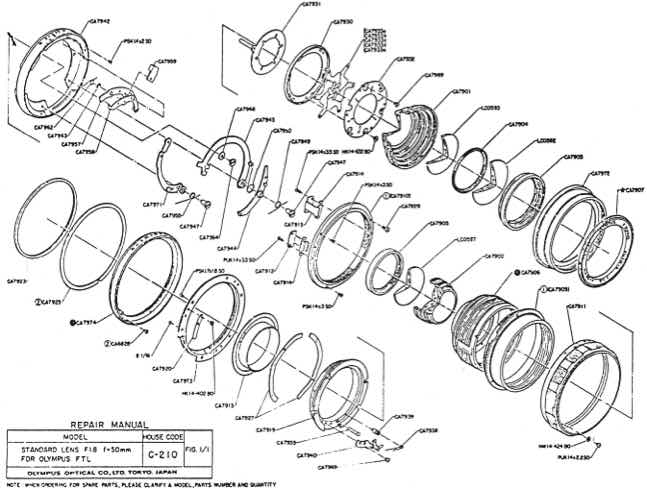 Olympus 50 technical manual preview