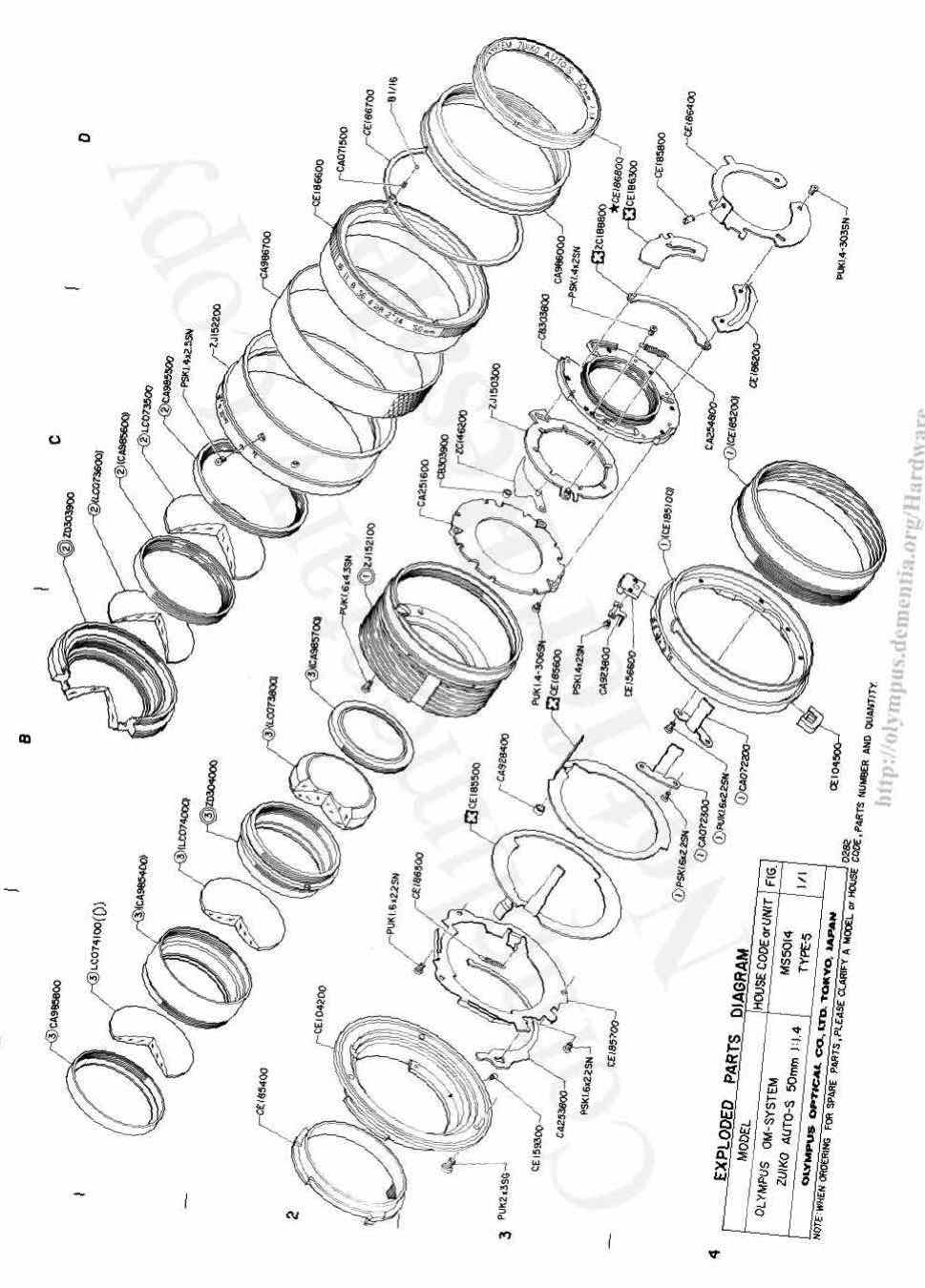 Olympus 50 technical manual preview
