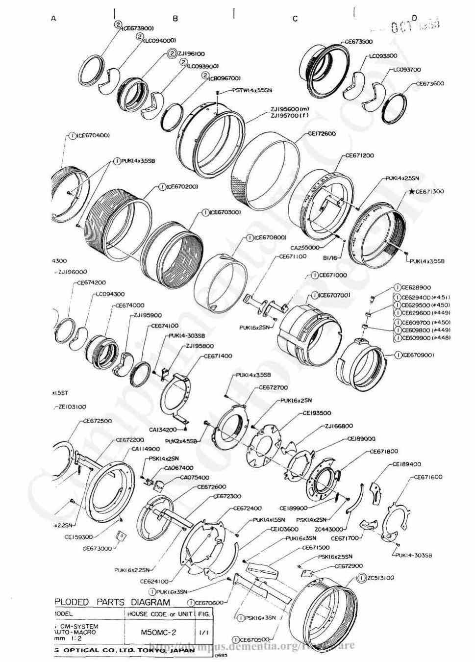 Olympus 50 technical manual preview