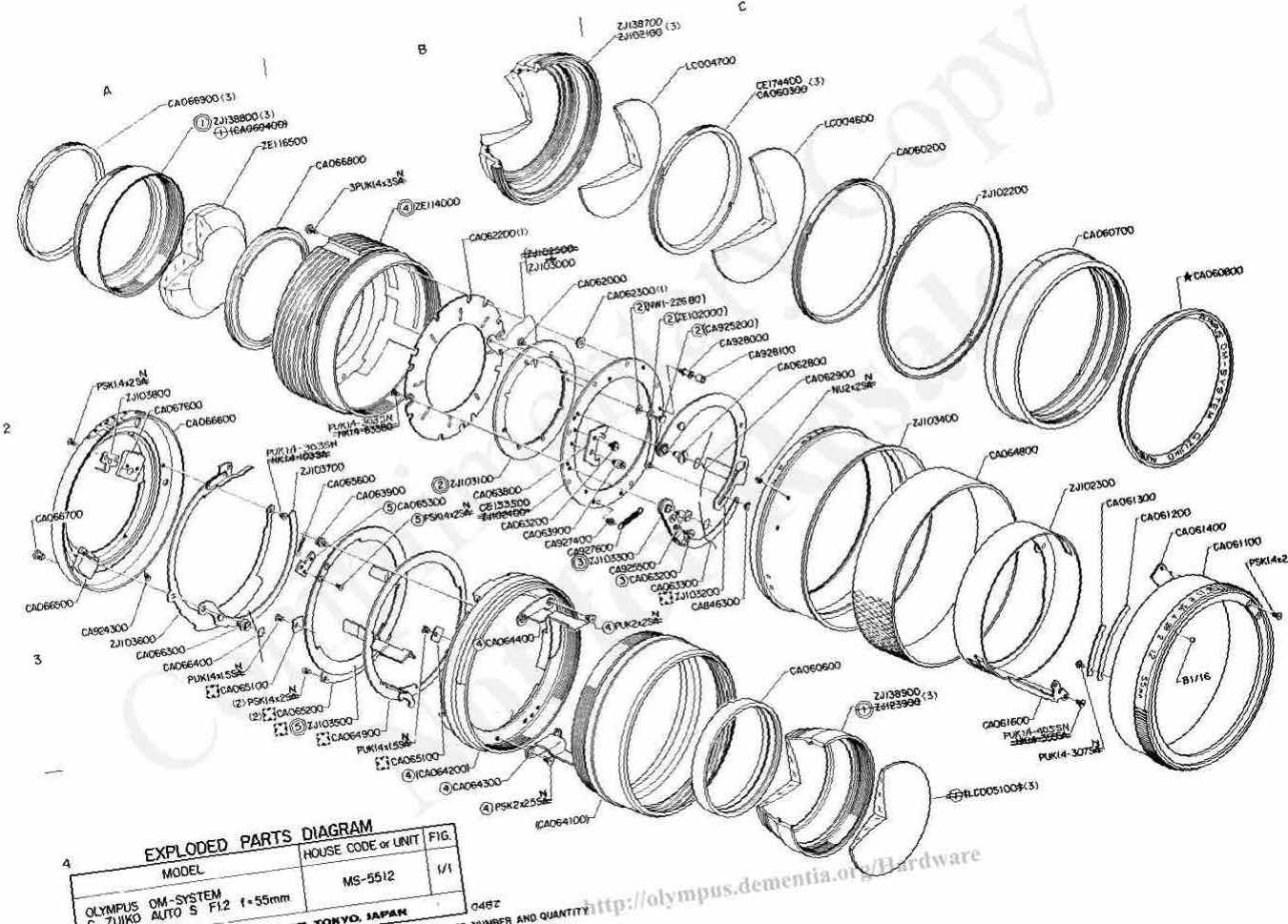 Olympus 55 technical manual preview