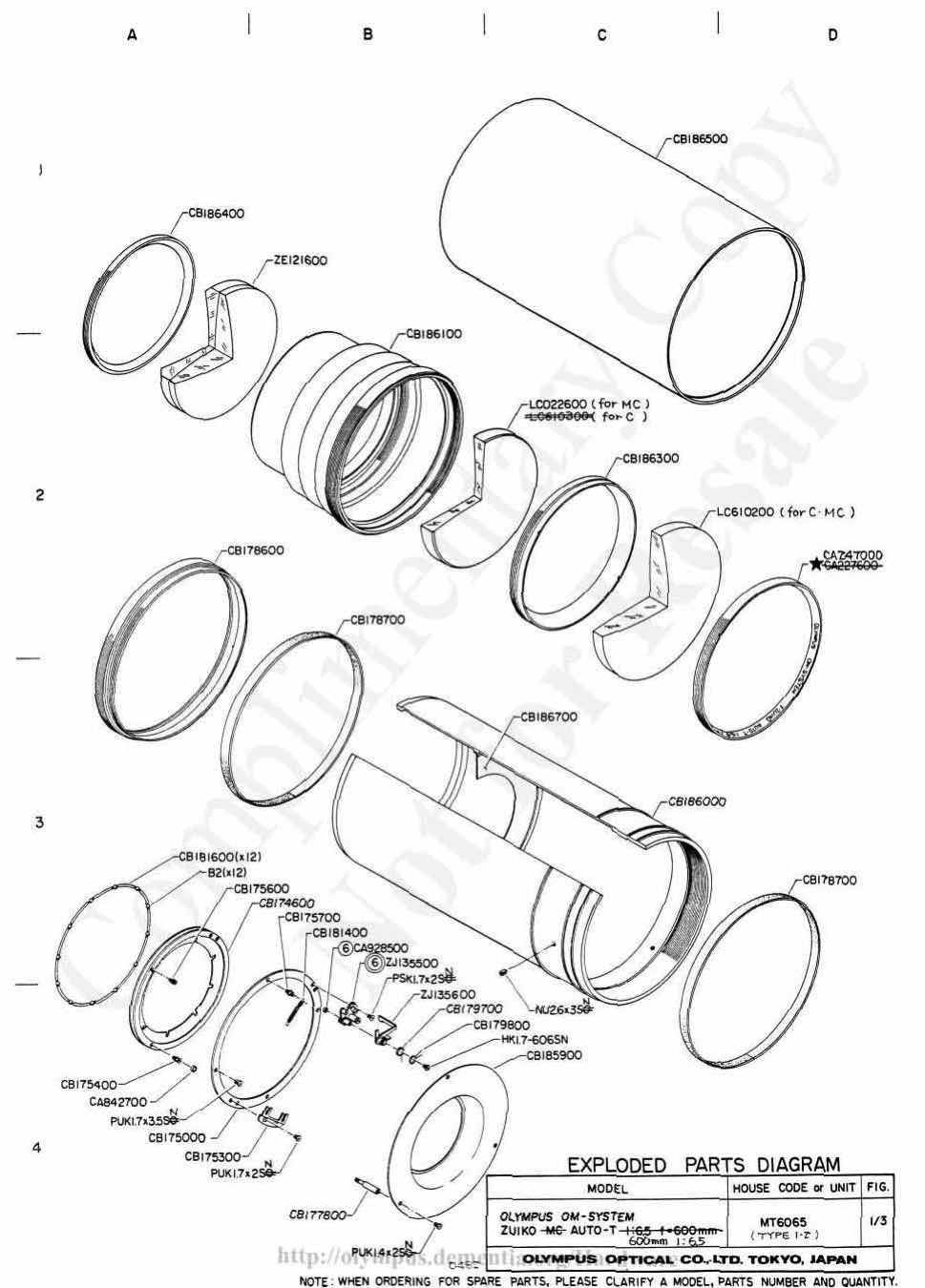 Olympus 600 technical manual preview