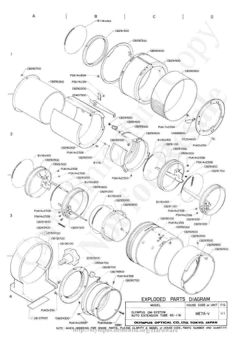 Olympus 66-116 technical manual preview
